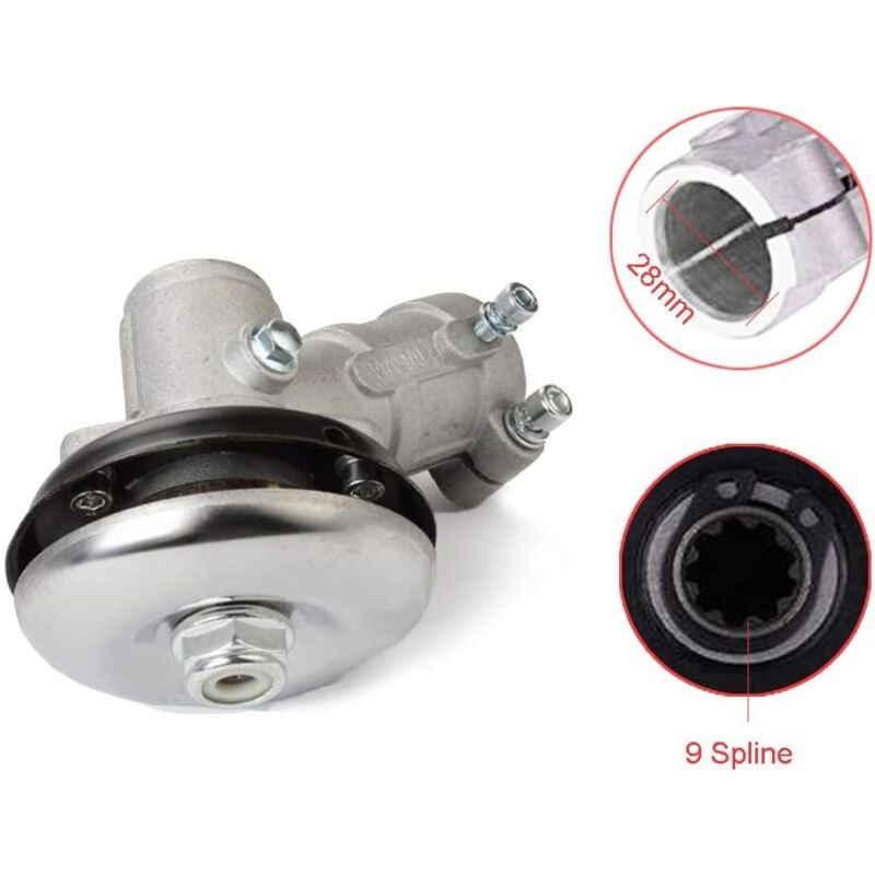28mm Brushcutter Gearbox, 9 Teeth Round Universal Gearbox Compatible with Grass Trimmer and Chainsaw - Image 5