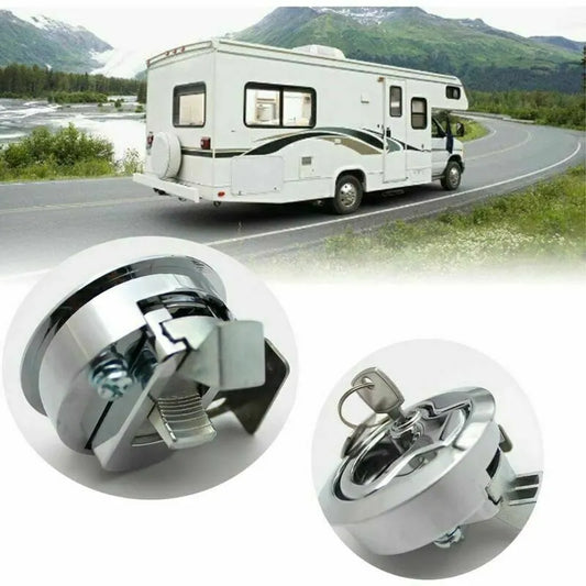 Boat Hatch Lock Pull Marine, Zinc Alloy Recessed Hatch Lock with Locking Door for Yacht Trailer Motorhome Deck Hatch Door Cabinet..DEBUNS - Image 4