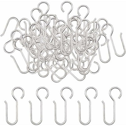 Heavy Duty Zinc Curtain Clips, 40 Pieces 50x2.5mm Curtain Rail Hooks for Door Curtains - Image 5