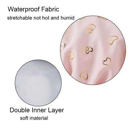 Shower Caps, 3-pack for women, waterproof and double layered - Image 3