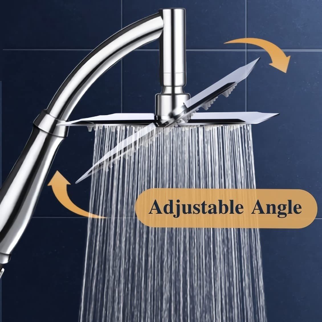 Rain Shower Head High Pressure Large Square Chrome Finish Universal Replacement Shower Accessories - Image 4