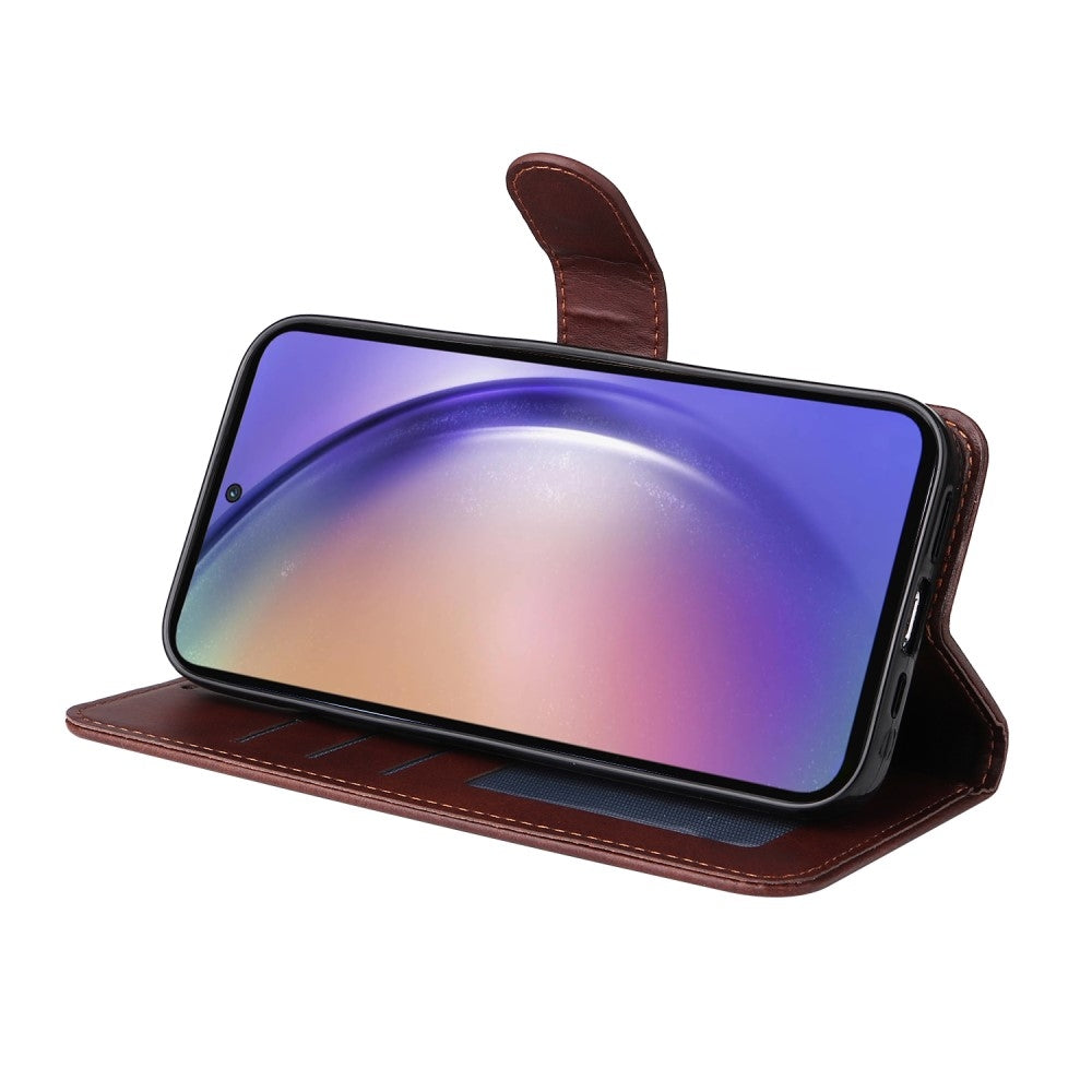 Compatible with Samsung A55 5G Leather Wallet Case Samsung Multiple Colors Brown - Image 4