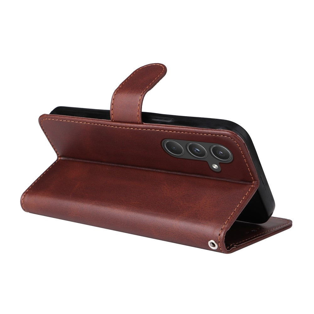 Compatible with Samsung A55 5G Leather Wallet Case Samsung Multiple Colors Brown - Image 5