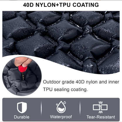 Self-Inflating Camping Mattress Compact Olive Green Lightweight Thick Inflatable Mat Compatible with Double Camping Single Mat Attachable - Image 5