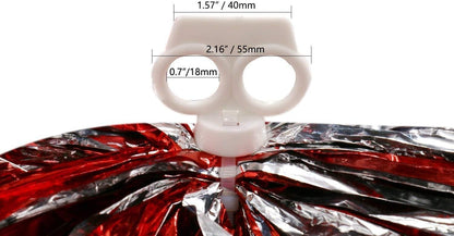 2 Pack Cheerleader Pom Poms Sports Dance Cheer Plastic Matte Pom Poms 12 inch Ring Handle Pom Poms Cheerleading for Sports Team Spirit Cheering - Image 3