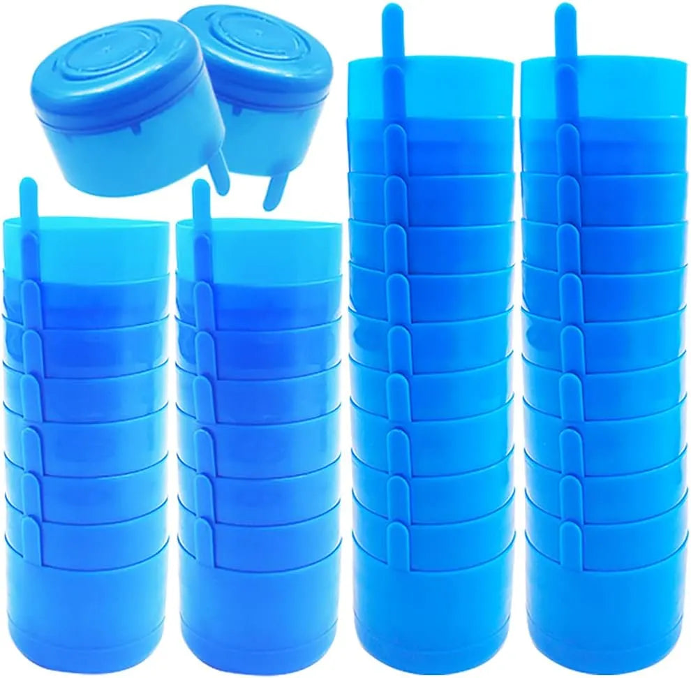 40 Pcs Non Spill Caps,Anti Splash Bottle Caps,Replacement Water Bottle Snap On Cap,Reusable Non-Spill Cap for 55 mm 3 and 5 Gallon Water Jugs