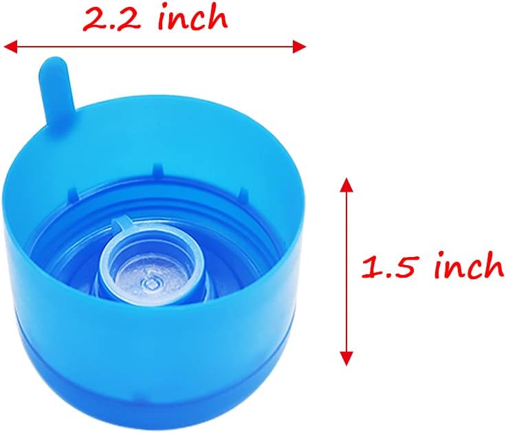 40 Pcs Non Spill Caps,Anti Splash Bottle Caps,Replacement Water Bottle Snap On Cap,Reusable Non-Spill Cap for 55 mm 3 and 5 Gallon Water Jugs - Image 3