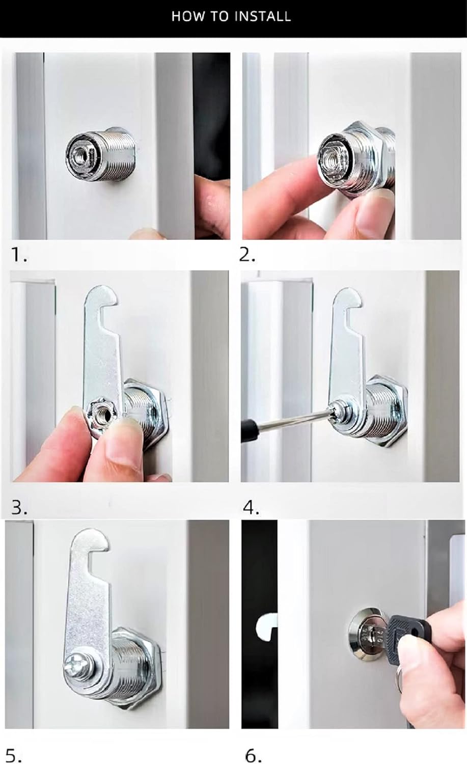 Us General Cabinet Replacement Keyed Cabinet Locks Alike Keyed 3/4 Cylinder Cam Locks 5/8 inch Mailbox Lock Replacement 16mm for Cabinet Security RV Mailbox Toolbox Locks 2Pack - Image 3