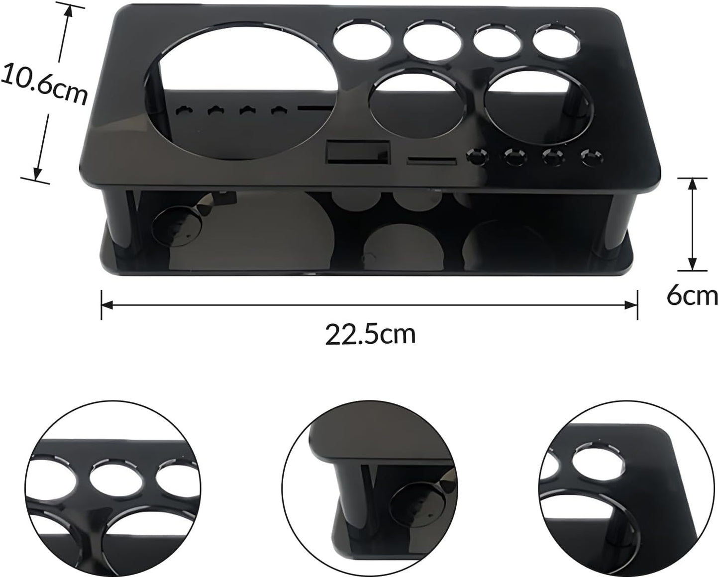 Professional Cocktail Shaker Stand, Bartender Kits Storage Stand, Bartending Tool Holder for Bar Cocktail, Black - Image 3