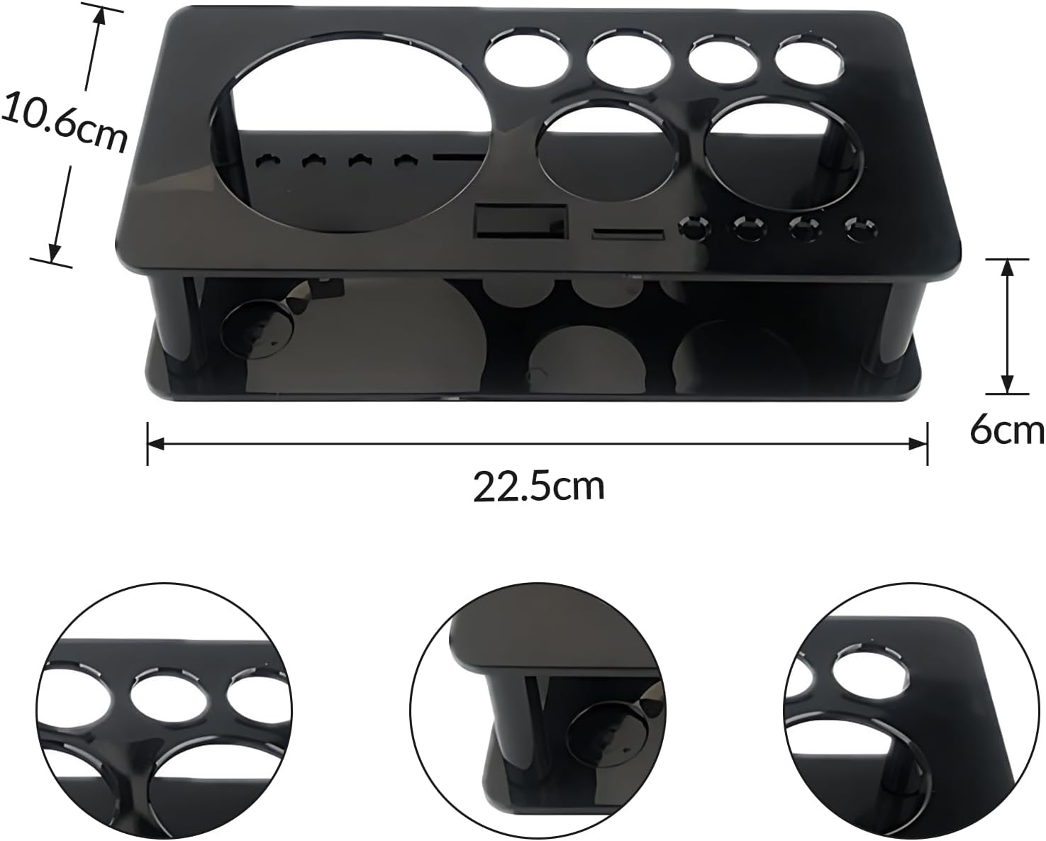 Professional Cocktail Shaker Stand, Bartender Kits Storage Stand, Bartending Tool Holder for Bar Cocktail, Black - Image 3