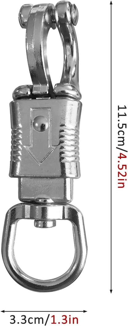 Ackron Panic Snap，Quick Release U-Type Snap Quick Release Clip Suitable for Lead Ropes Tie Offs Rotatable Eye Quick Release Buckle Clips Animals Riding Accessories 2 Piece - Image 2