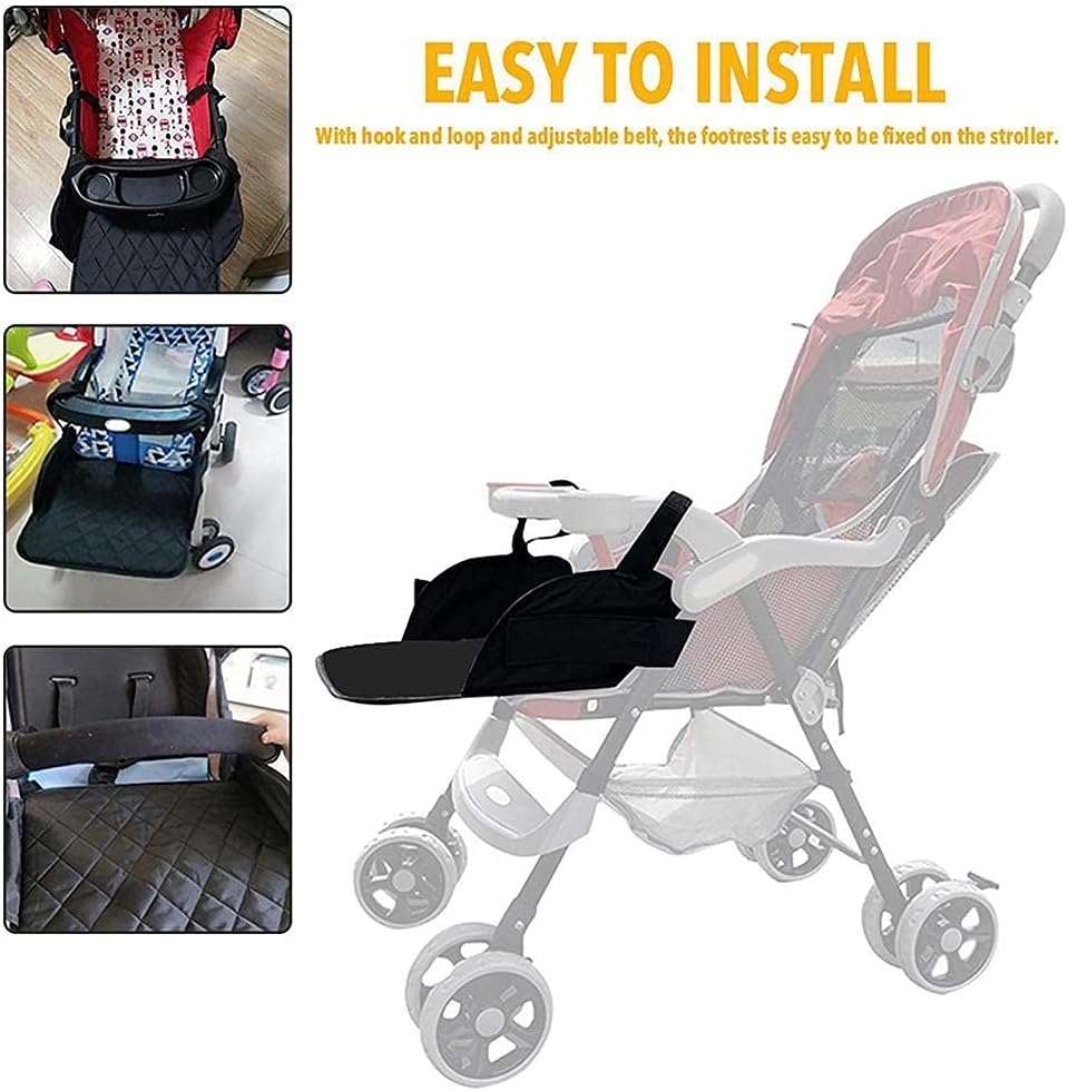 Baby Stroller Footrest, Universal Stroller Footstool Extension Foot Rest for Foot Support Accessory - Image 3