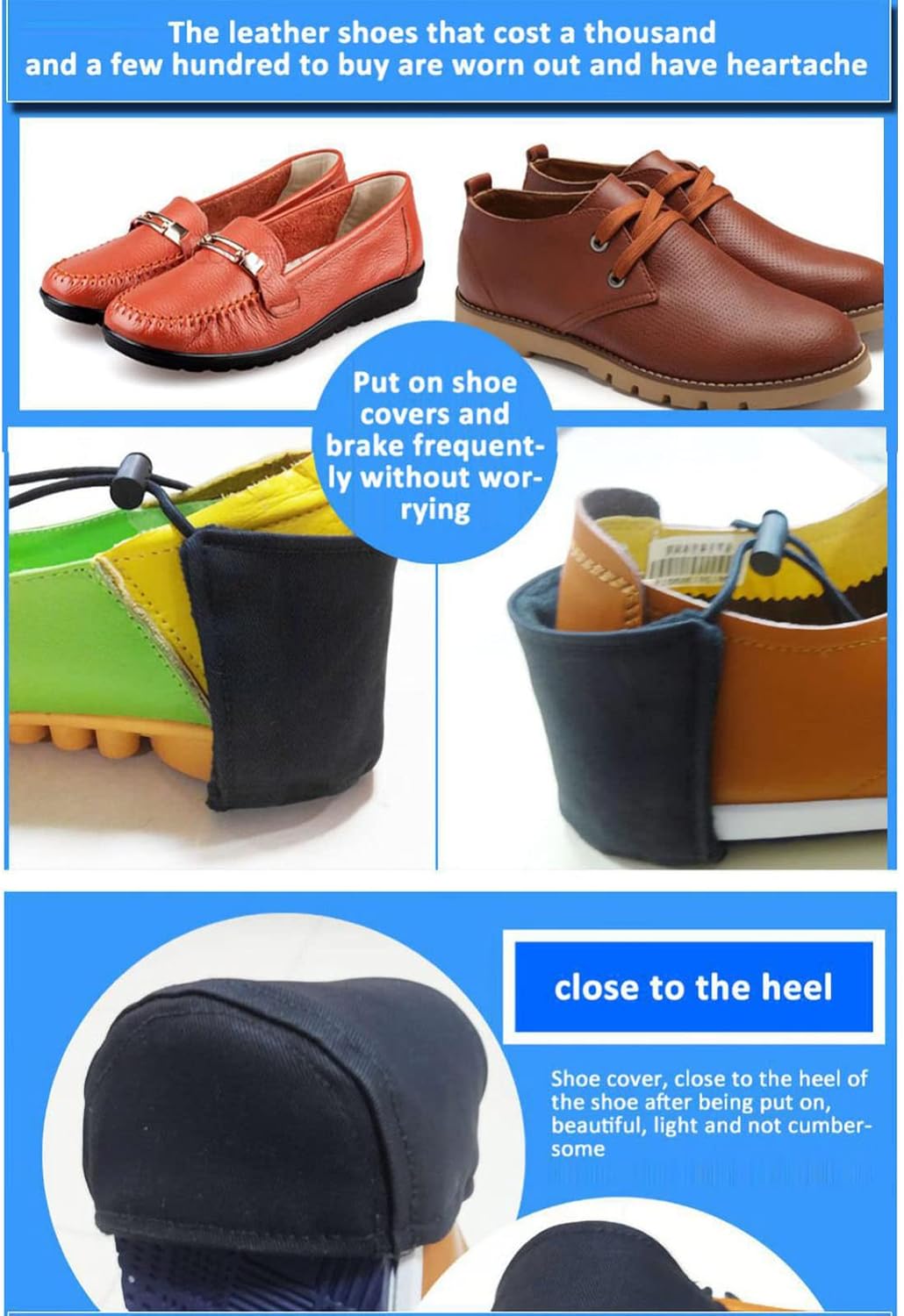 2Pcs Driving Shoe Heel Covers, Driver Heel Protector Pad Flat Shoe External Guard Cushion for Heel Protection - Image 2