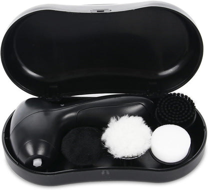 Electric Shoe Polisher Set, Portable Shoe Polisher Shoe Shine Kit Shoe Cleaning Kit Shoe Polish Kit With 4 Brush Heads - Image 2