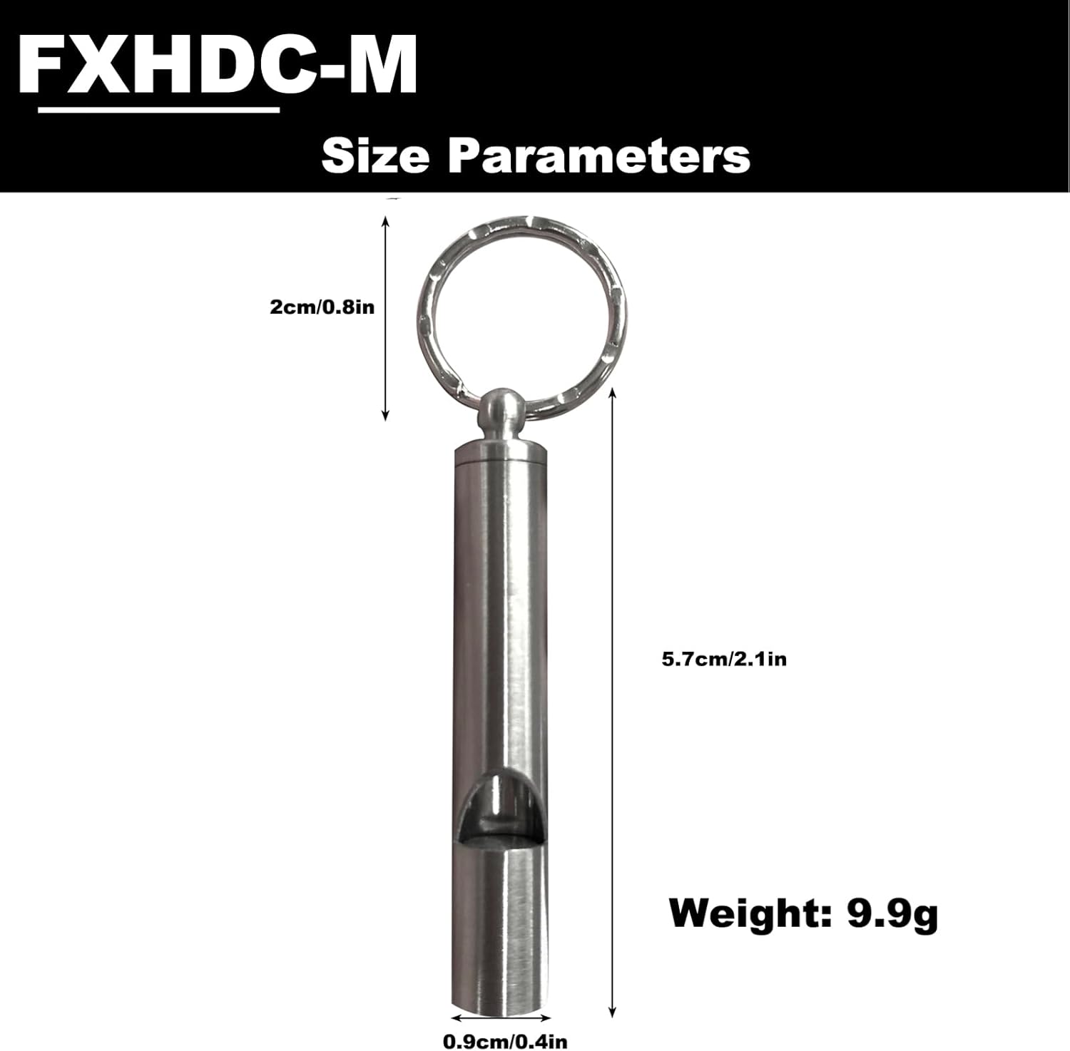 2PCS Mini Stainless Steel Survival Whistle Perfect for Camping, Hiking and Boating Loud Emergency Whistle with Far Distance Rang for Sporting Events and Call Your Dog，Keychain Included - Image 3