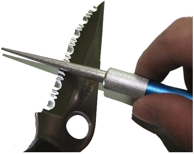 Serrated Knife Sharpening Serrated Sharpener Diamond Sharpening Stone Pen Stick Portable Pocket Diamond Knife Sharpener - Image 2