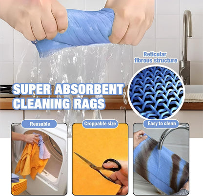 Ultra-Absorbent Miracle Cleaning Shammy, Super Absorbent Cleaning Cloth Multi-Purpose Non-Woven Cleaning Towels for Home Kitchen Bathroom Car Pet Stains(8 Pack) - Image 3