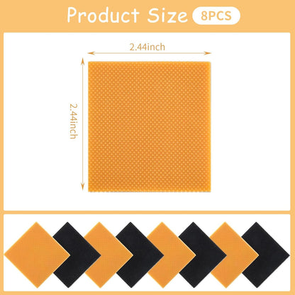 8pcs High Heels Patch Square Sole Repair Tips Rubber Boot Heel Replacement Sole Protectors Non-Slip Heel Replacements High Heel Tread Pad(2.44" x 2.44") - Image 2