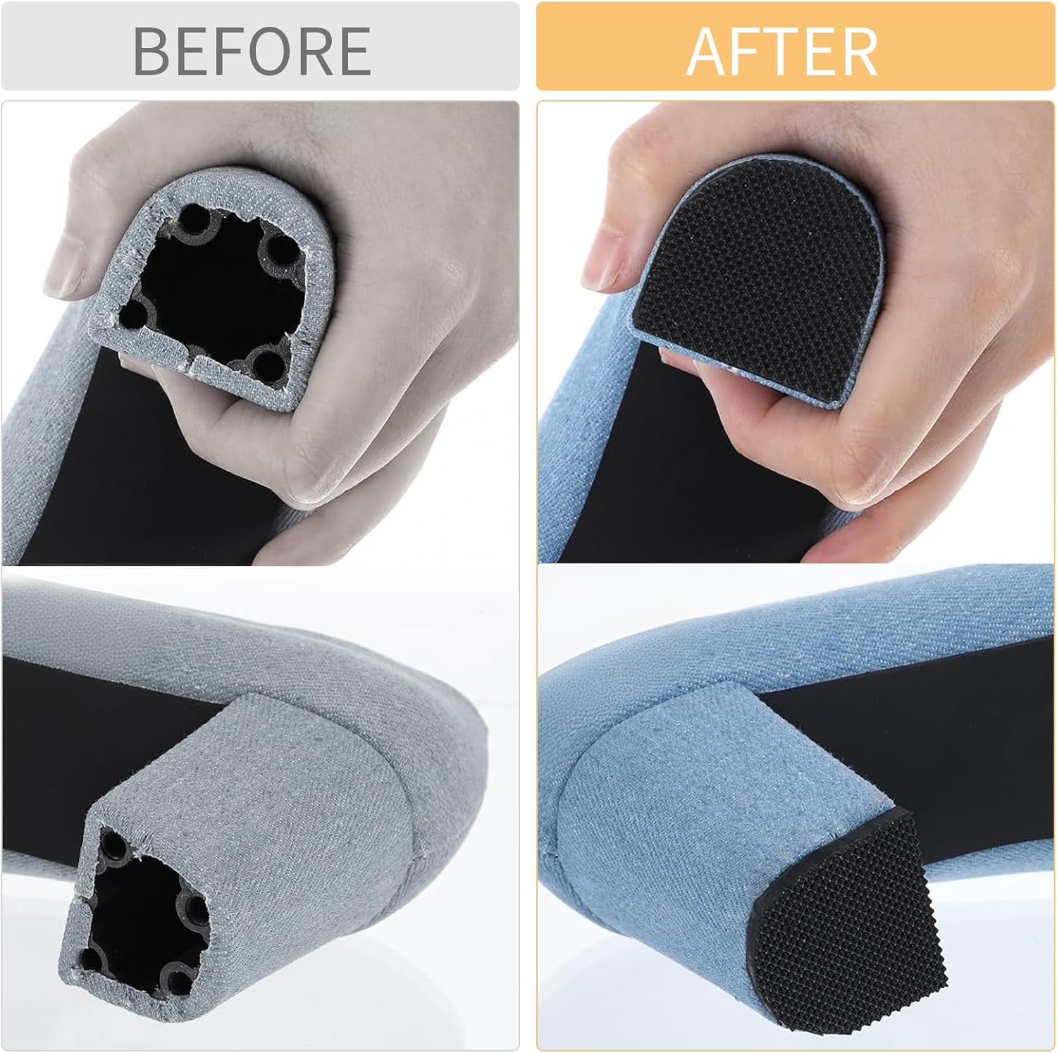 8pcs High Heels Patch Square Sole Repair Tips Rubber Boot Heel Replacement Sole Protectors Non-Slip Heel Replacements High Heel Tread Pad(2.44" x 2.44") - Image 4