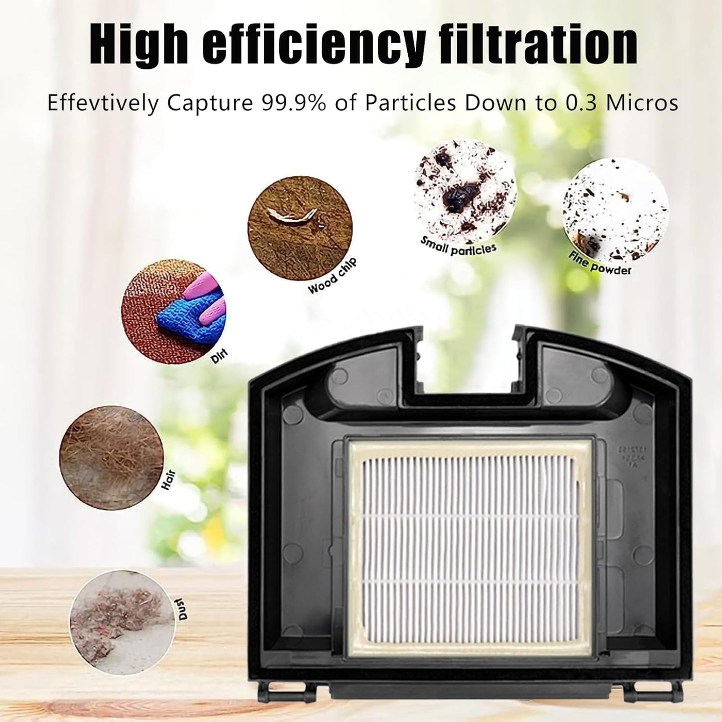 10 Pack Replacement Parts Set for Shark RV2310 Matrix Robot Vacuum Cleaner 1 Main Brush 2 HEPA Filters 6 Side Brushes 1 Cleaning Brush - Image 4
