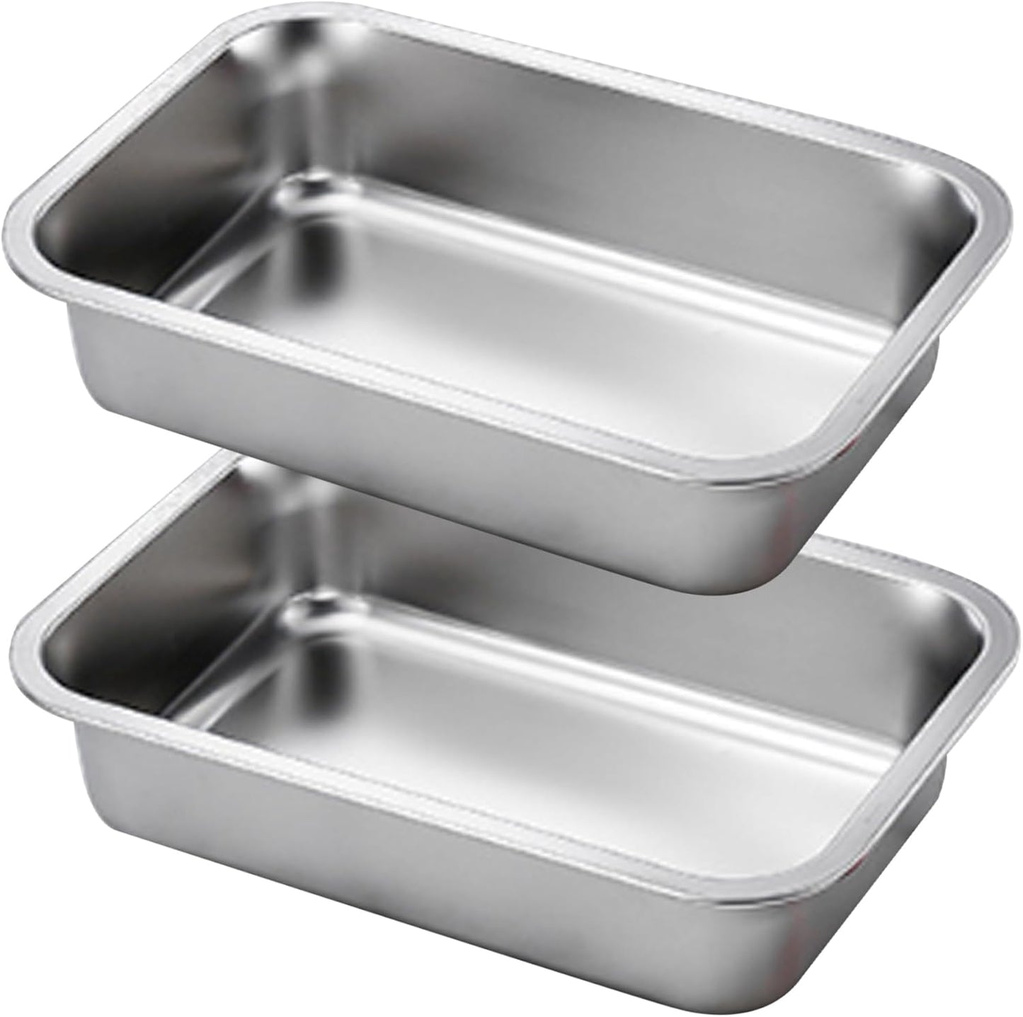 2PCS Stainless Steel Baking Pans, 9x13 Inch Rectangle Lasagna Pan, Stackable Deep Dish for Brownie, Casserole, Cookie - Image 2
