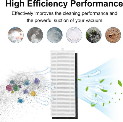 20 Pack Accessories Kit for Lefant M2 Pro / M2S Pro Vacuum Cleaner, 1 Main Brush, 6 Side Brushes, 4 Filters, 4 Mop Pads, 4 Dust Bags, 1 Cleaning Tool - Image 4