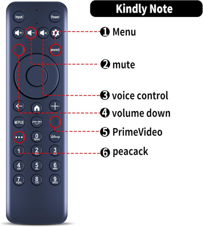 New MG3-R34010 Replacement Remote Control Compatible for Hisense TV 43A6GX 50A6G R34010BA00-00001 for Pioneer Xumo TV PN50-751-24U CP-RC1NA-23（No Voice Function） - Image 2