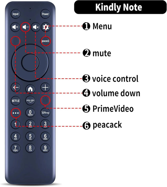 New MG3-R34010 Replacement Remote Control Compatible for Hisense TV 43A6GX 50A6G R34010BA00-00001 for Pioneer Xumo TV PN50-751-24U CP-RC1NA-23（No Voice Function） - Image 2