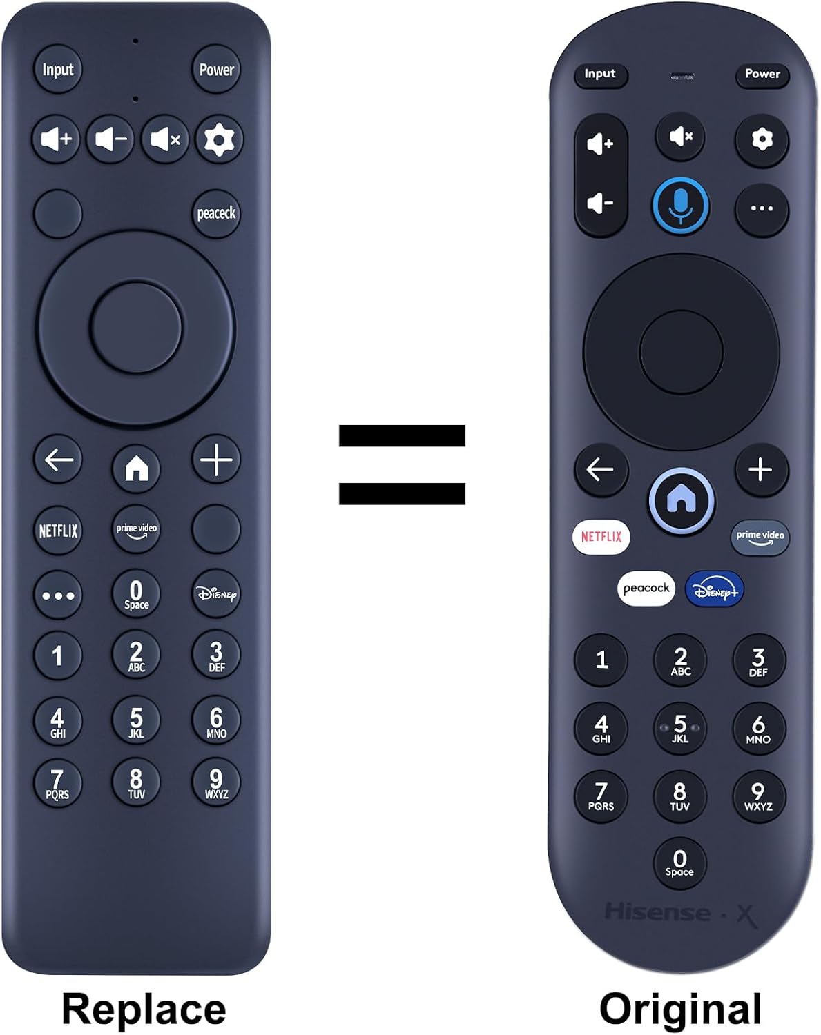 New MG3-R34010 Replacement Remote Control Compatible for Hisense TV 43A6GX 50A6G R34010BA00-00001 for Pioneer Xumo TV PN50-751-24U CP-RC1NA-23（No Voice Function） - Image 3