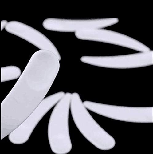 100PCS Disposable Mini Curved Cosmetic Spatula Scoop Makeup Mask Spatula Plastic Spoon,Small Makeup Scoop for Mixing and Sampling. - Image 2
