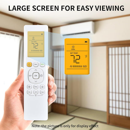 Replacement Remote Control Compatible with Pioneer 12,000 BTU 21.4 SEER2 Ductless Mini-Split Inverter+ Air Conditioner - Image 4