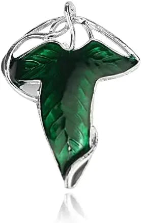 Alloy Elven Leaf Brooch - Green Leaf Clasp Pin - Elven Cloak Clasp - Costume Accessory - Movie Inspired - Gift for Elves Fans