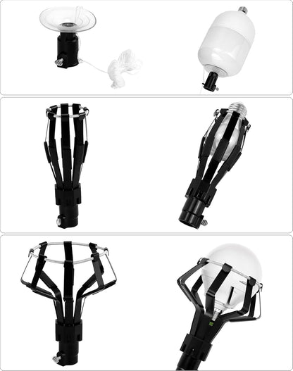 Professional Light Bulb Changer Kit - 3 Piece Set - Extension Pole Compatible, for High Ceiling Incandescent Bulbs with Standard, Floodlight & Recessed Changer - Image 4