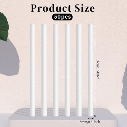50 Pcs Humidifier Sticks Diffuser Cotton Filter Sticks Plug in Refills 5.35 X 0.3 Inch Mini Humidifier Wick Stick Replacement for Cool Mist Portable Diffuser - Image 2