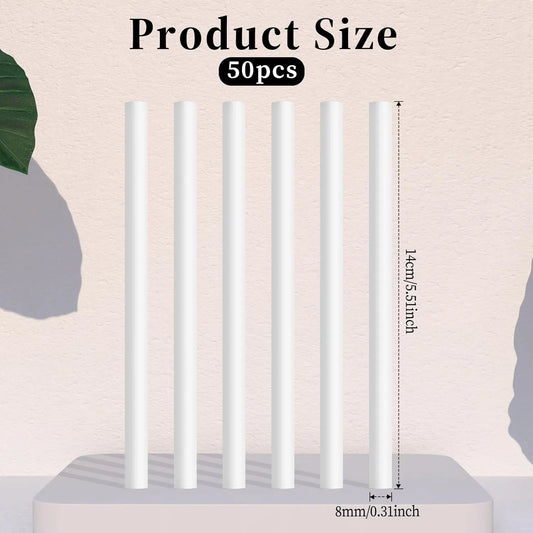 50 Pcs Humidifier Sticks Diffuser Cotton Filter Sticks Plug in Refills 5.35 X 0.3 Inch Mini Humidifier Wick Stick Replacement for Cool Mist Portable Diffuser - Image 2