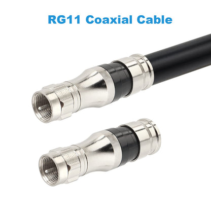 RG11 Connectors 10 Pack,F Type Connectors,RG11 Coax Cable Compression Fitting with Weather Seal O Ring - Image 3