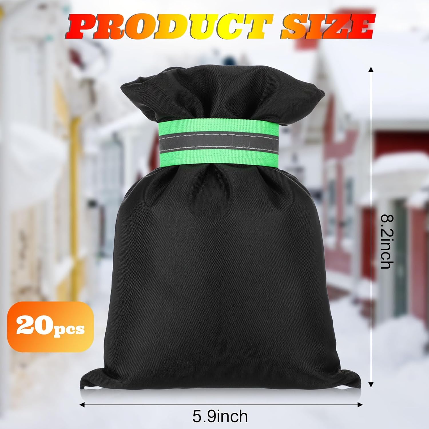 20 Pack Outdoor Faucet Cover for Winter 8.2 x 5.9 Inch Garden Socks with Reflective Strips Freeze Protection Pipe Insulation Reusable Wall Taps Outside - Image 2