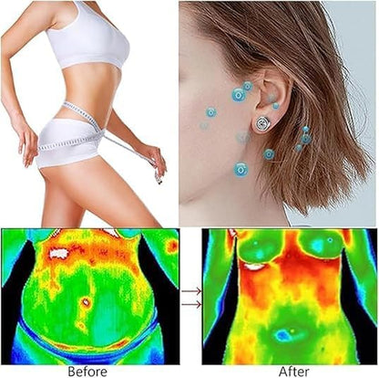 Lymphvity Earrings For Women, 2 Pcs Lymphatic Earrings Lymphvity Therapy Germanium Earrings Acupuncture Therapy Drainage Earrings Unique Cubic Zirconia Hoop Earrings Jewelry Gift - Image 4