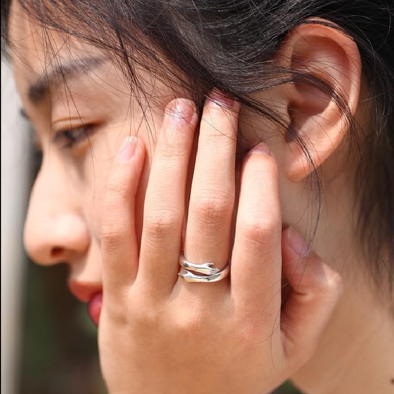 Hug Ring For Granddaughter, Silver Ring For Women With “Always With You” Adjustable And Non Tarnish Minimalist Birthday Jewelry Gift - Image 4