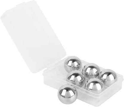 6Pcs Stainless Steel Ice Cubes Cooling Ball Whiskey Stones Reusable Metal Ice Cubes for Whiskey, Bourbon, Scotch, Vodka, Liqueurs, Beer Wine, Whiskey Rocks Chilling Stones. - Image 4