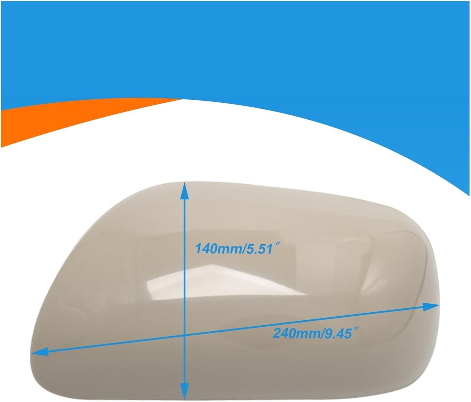 Door Rearview Mirror Cover Cap Housing Compatible For Toyota Corolla Accessories 2007 2008 2009 2010 2011 2012 2013(Silver Right) - Image 3