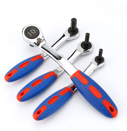 Wrench Sets, 1pcs Reversible Ratchet Allen Key Wrench, Ratcheting Hex Bolt Spanner with Soft Rubber Handle 4mm 5mm 6mm 8mm 10mm 12mm 14mm 17mm (Size : 8mm)