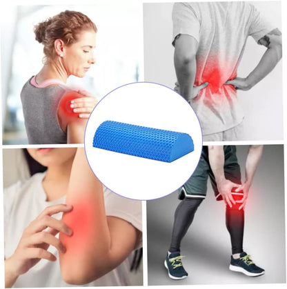 Half Round Foam Roller, Yoga Foam Roller for Pain Relieved, Muscle Massage, Physical Therapy (Blue) - Image 2