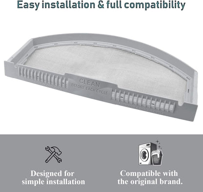 Replacement Lint Screen Filter for GE GTD45EASJ2WS, GTD45GASJ0WS, GTD45GASJ1WS, GTD45GASJ2WS, GTD65EBPL0DG Dryer - Image 3