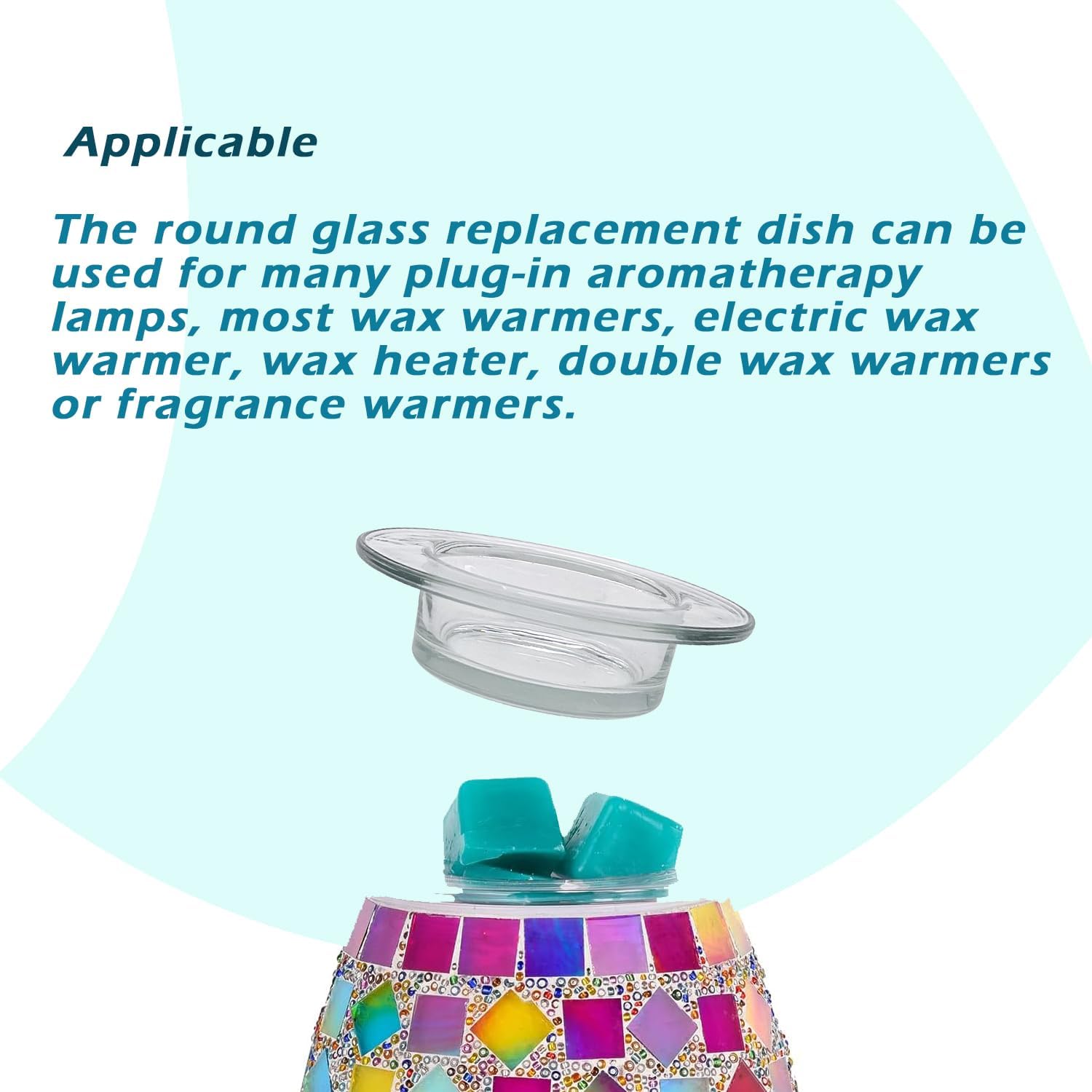 2Pcs Replacement Wax Warmer Dish for Electric Oil Aromatherapy Burner/Warmer, 4.5Inch Wax Melter Wax Warmer Replacement Dish Lamp Wax Tart Oil Warmer (4.5in/115mm), CMD00001 - Image 3