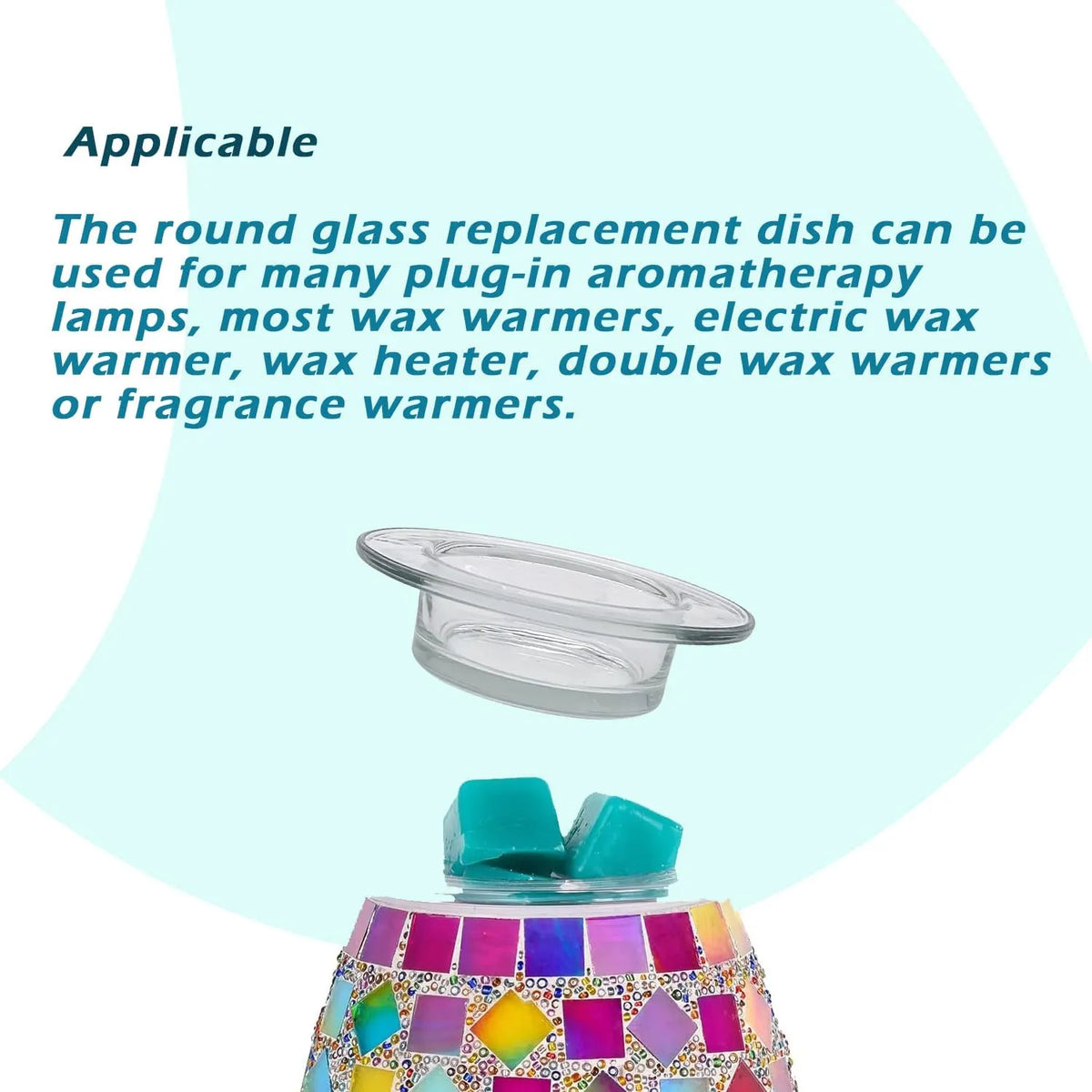 2Pcs Replacement Wax Warmer Dish for Electric Oil Aromatherapy Burner/Warmer, 4.5Inch Wax Melter Wax Warmer Replacement Dish Lamp Wax Tart Oil Warmer (4.5in/115mm), CMD00001 - Image 3