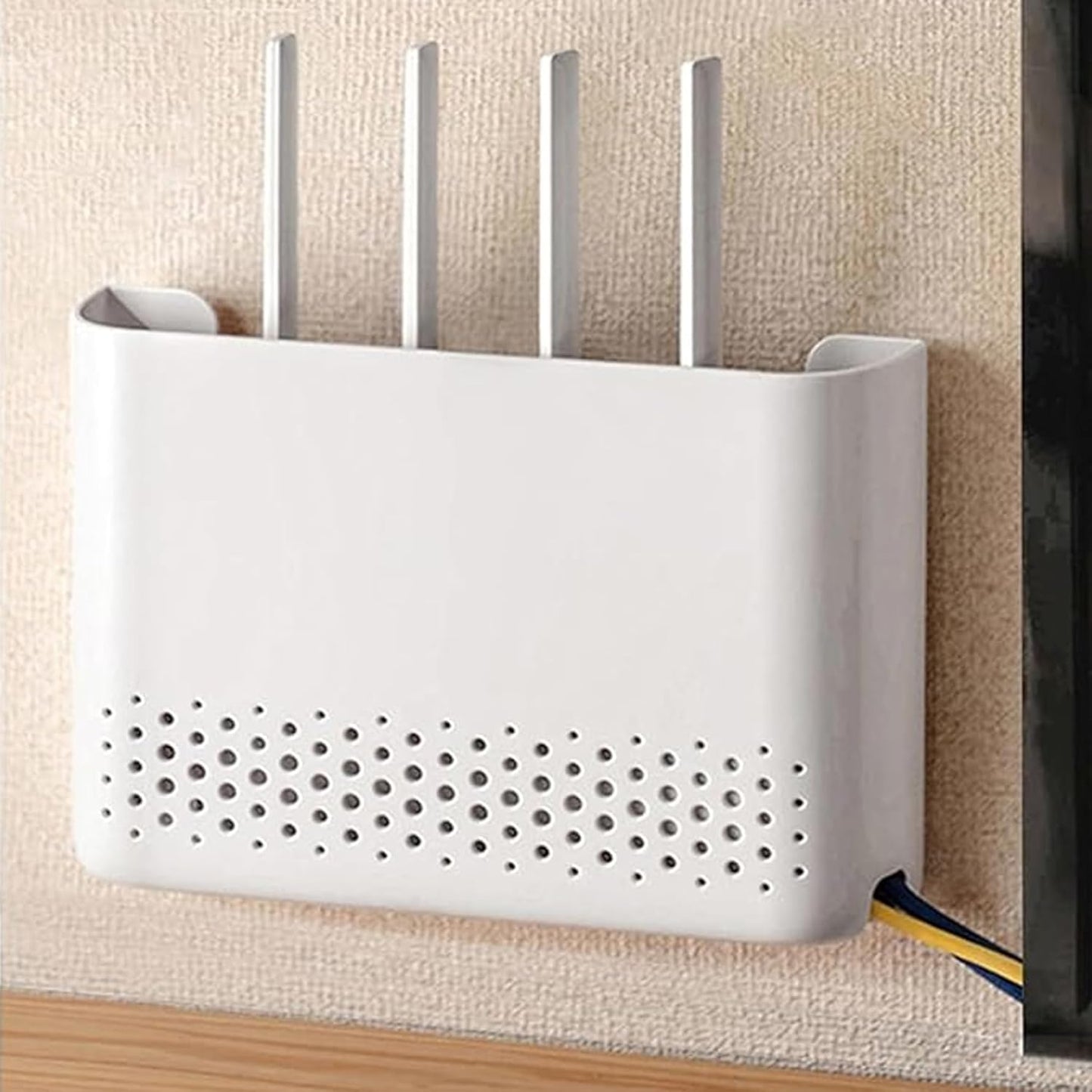 WiFi Router Storage Box 10x7x2 Inch Router Hider Wall Mounted WiFi Box Hider ABS Easy Installation WiFi Storage Box for Living Room Decoration - Image 2