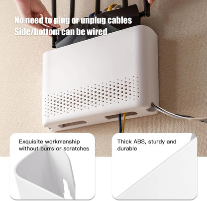 WiFi Router Storage Box 10x7x2 Inch Router Hider Wall Mounted WiFi Box Hider ABS Easy Installation WiFi Storage Box for Living Room Decoration - Image 4