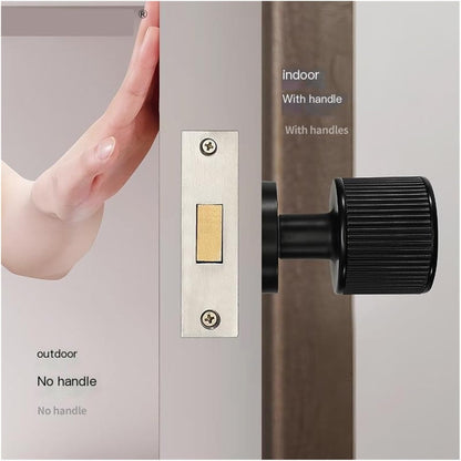 [Special for Invisible Doors] Black Minimalist Invisible Door Lock Hidden Single-Sided Handle Secret Room Secret Door Background Wall Lock(Black) - Image 4