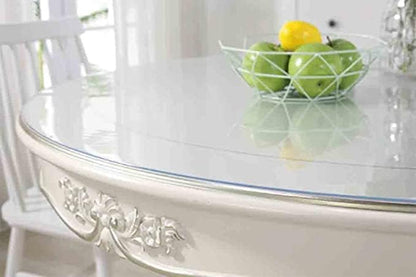 Clear Plastic Tablecloth Protector Round Table Transparent Cover Vinyl Table Cloth for Kitchen and Home Table (22 inch Diameter,2.0mm Thick) - Image 3